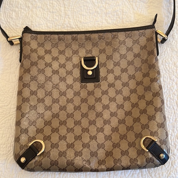 Gucci monogram crossbody crystal canvas and leather bag - Picture 10 of 14